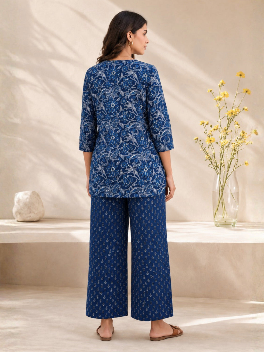 Space Blue Cotton Loungewear