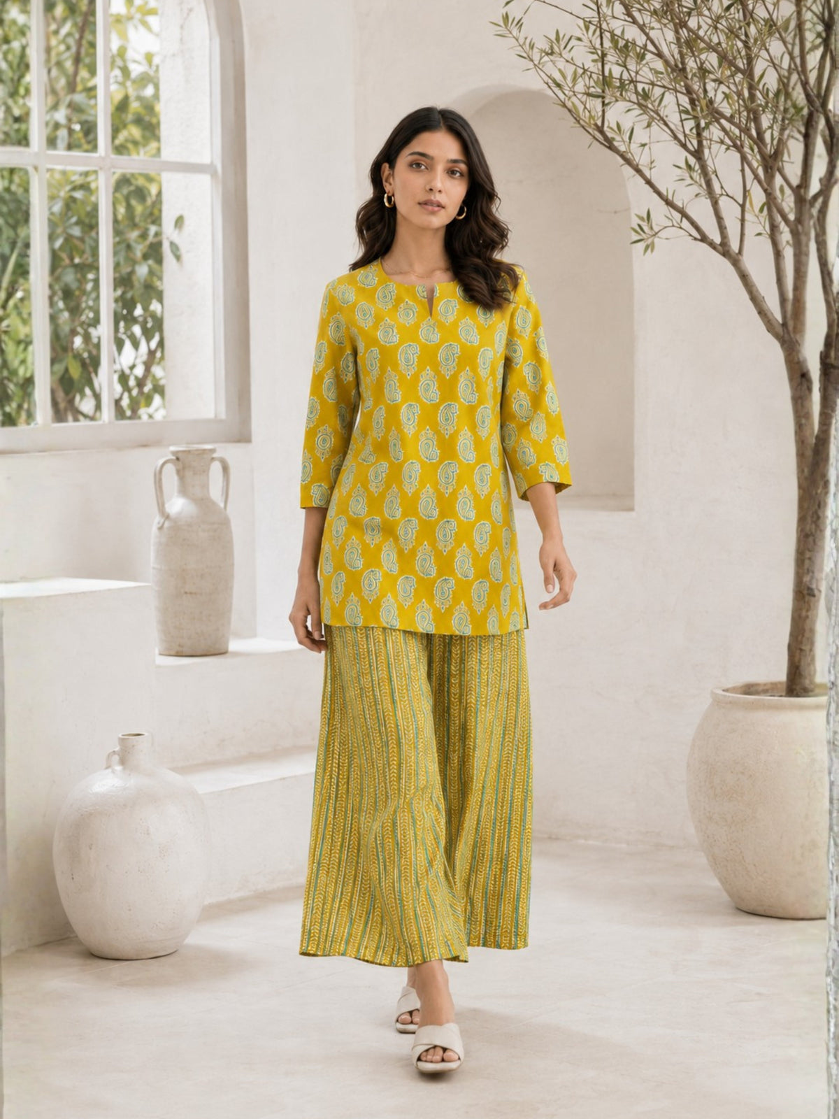 Bright Yellow Cotton Loungewear