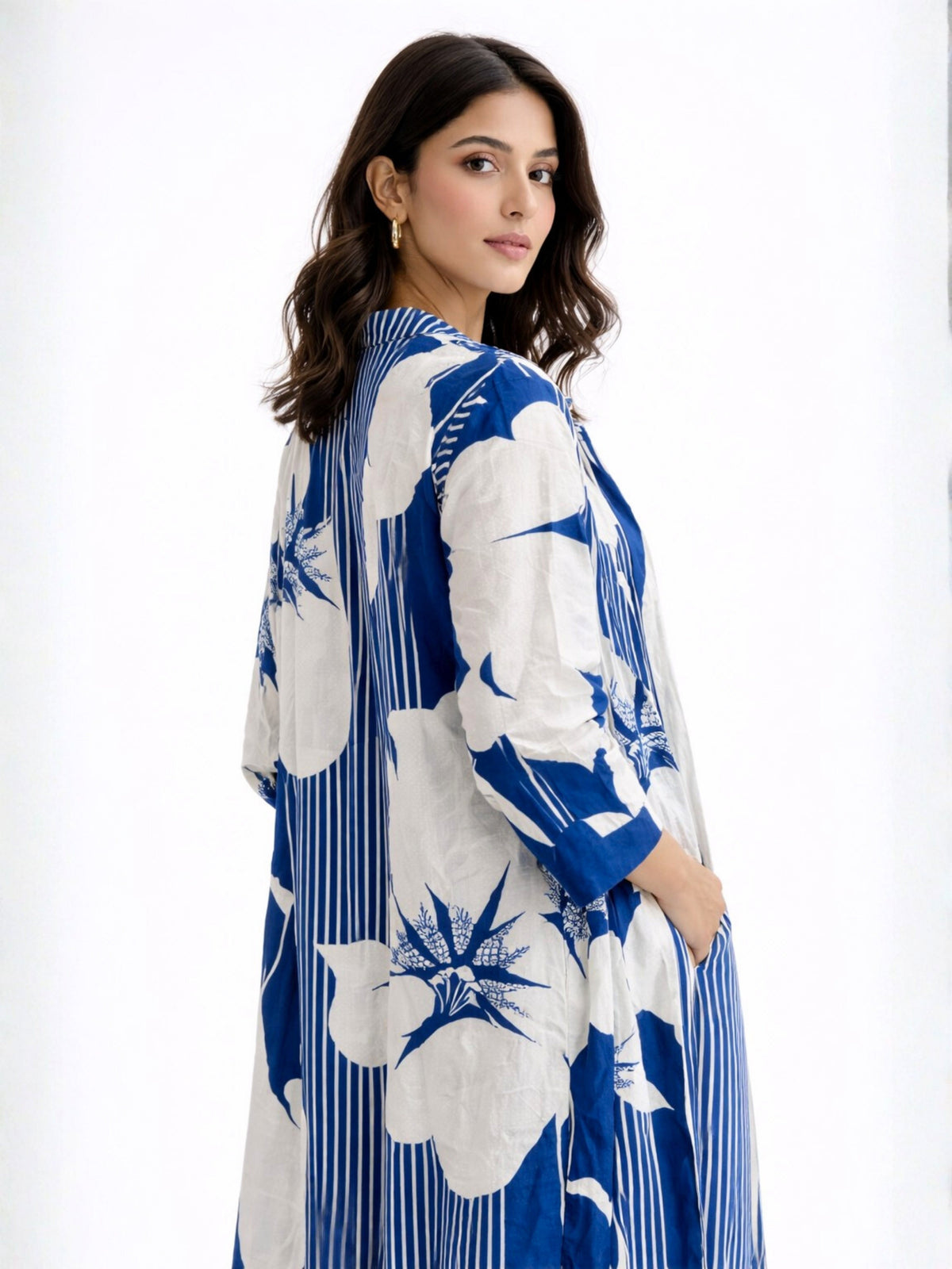 Blue Haven Pure Cotton Women's Strap Maxi with Robe