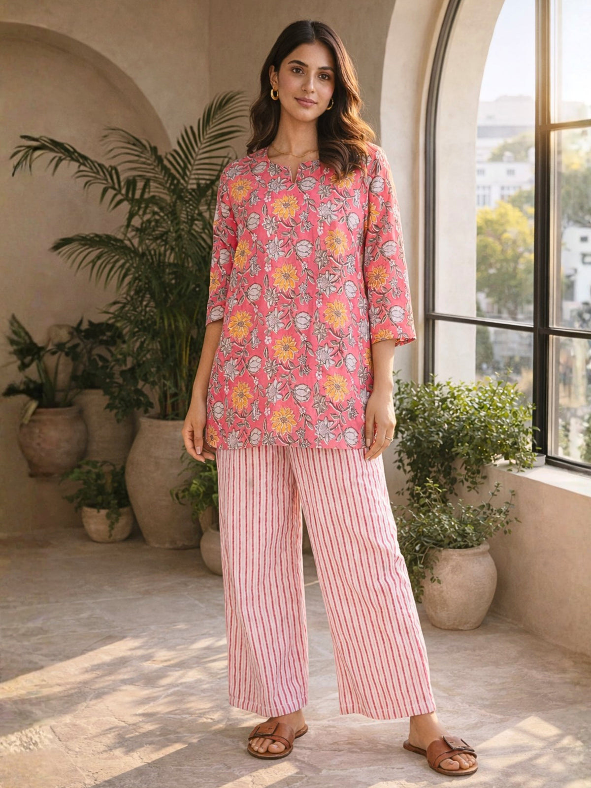 Pretty Blush Pink Pure Cotton Loungewear