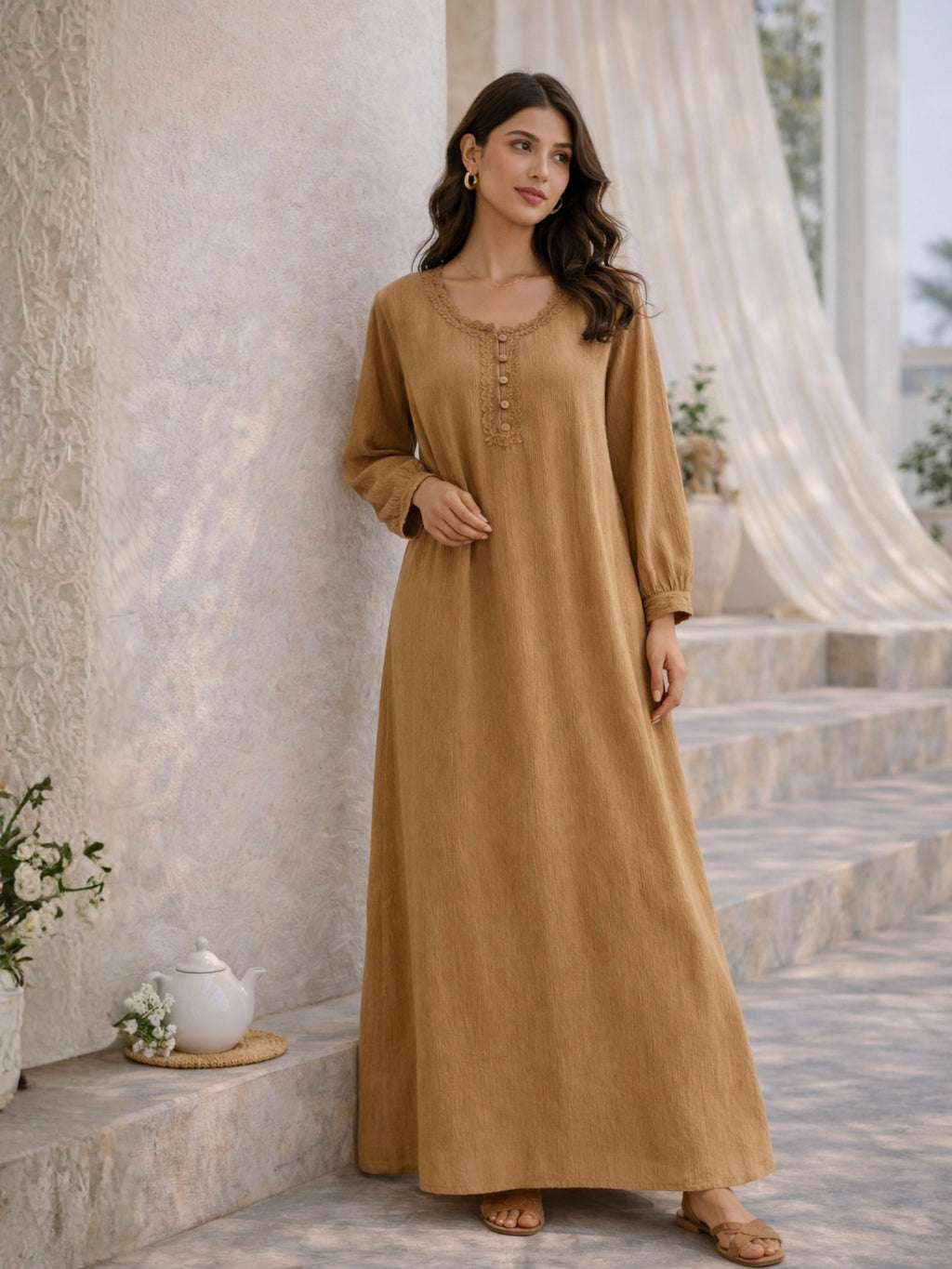 Cocoa Creme Soft Crepe Night Maxi