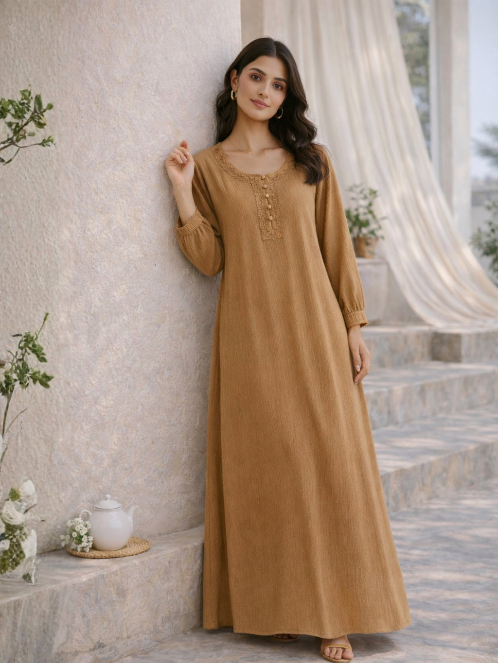 Cocoa Creme Soft Crepe Night Maxi