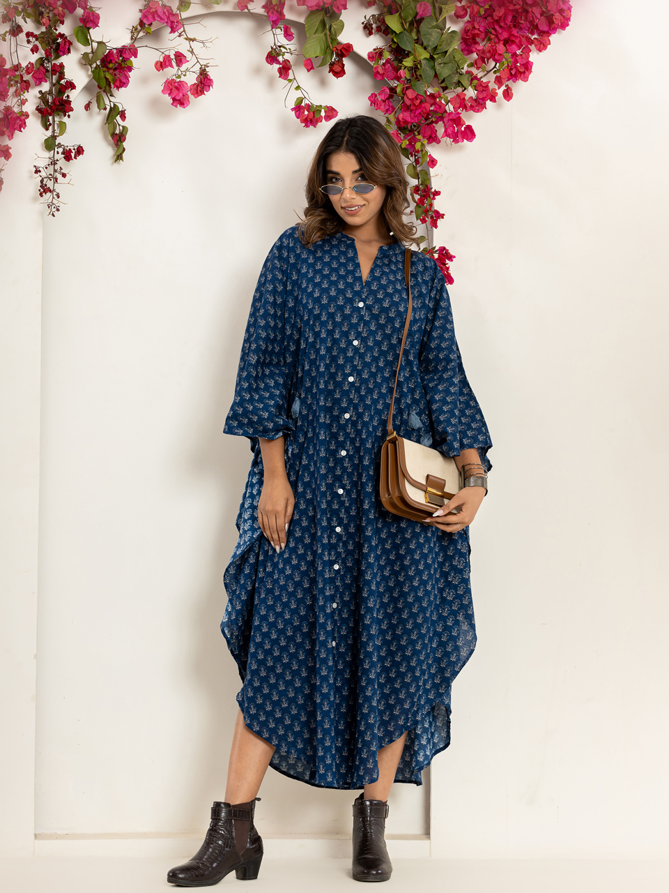 Blue raven Pure Cotton kaftan shirt dress